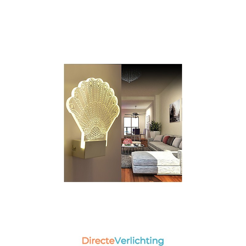 Acryl Wandlamp PVC Lamp Licht Modern Hedendaags Metaal