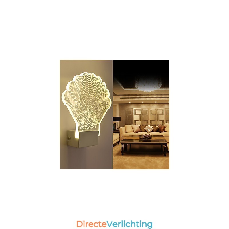 Acryl Wandlamp PVC Lamp Licht Modern Hedendaags Metaal