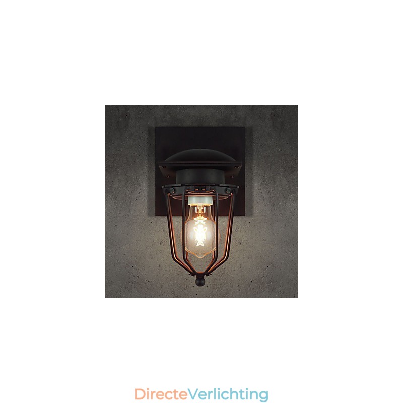 Retro Gesmeedde Wandlampen Enkele Kop Antieke Wandlamp Herinneringen Lamp Loft Amerikaans IJzer Vintage Kleine Kooien Wandlamp