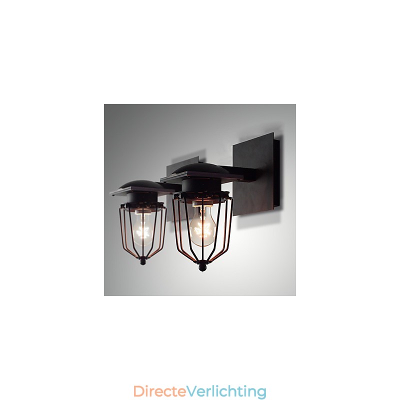 Retro Gesmeedde Wandlampen Enkele Kop Antieke Wandlamp Herinneringen Lamp Loft Amerikaans IJzer Vintage Kleine Kooien Wandlamp