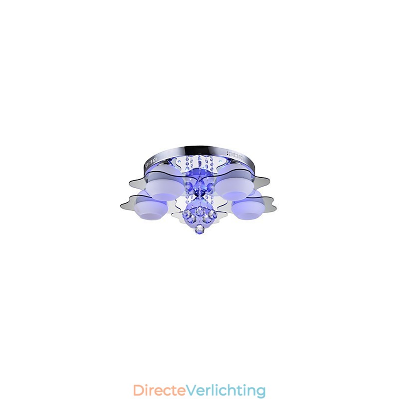 Afstandsbediening 5 lampen met blauwe rode moderne plafondlamp inbouw