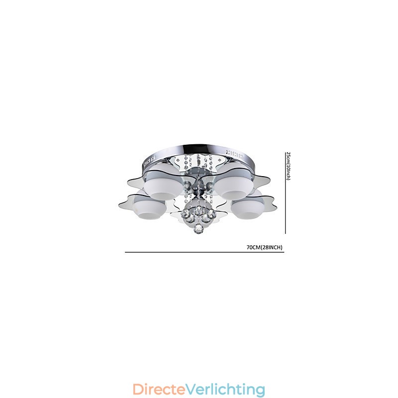 Afstandsbediening 5 lampen met blauwe rode moderne plafondlamp inbouw