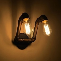 Retro metalen wandlamp voor koffieshop
