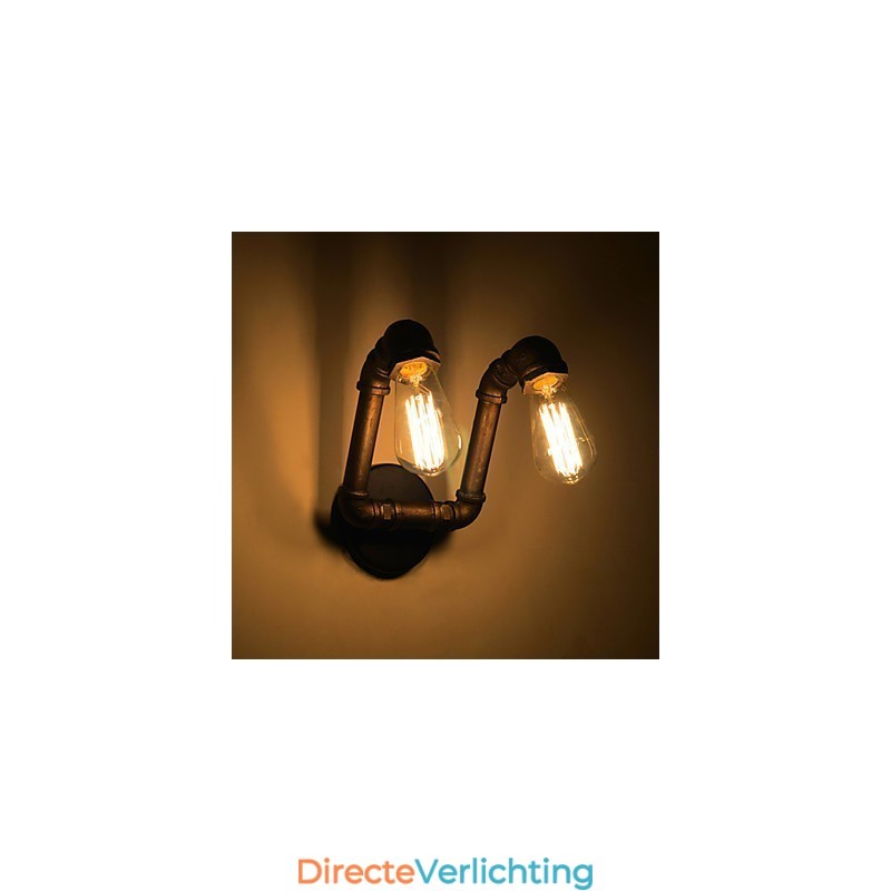 Retro metalen wandlamp voor koffieshop