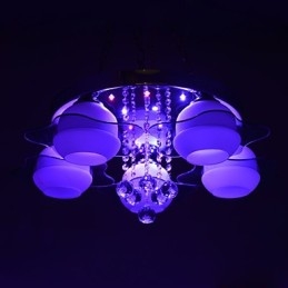 Afstandsbediening 5 lampen met blauwe rode moderne plafondlamp inbouw