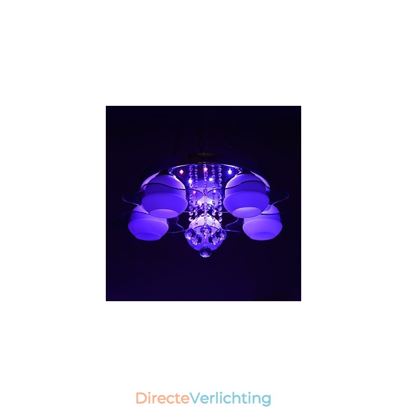 Afstandsbediening 5 lampen met blauwe rode moderne plafondlamp inbouw