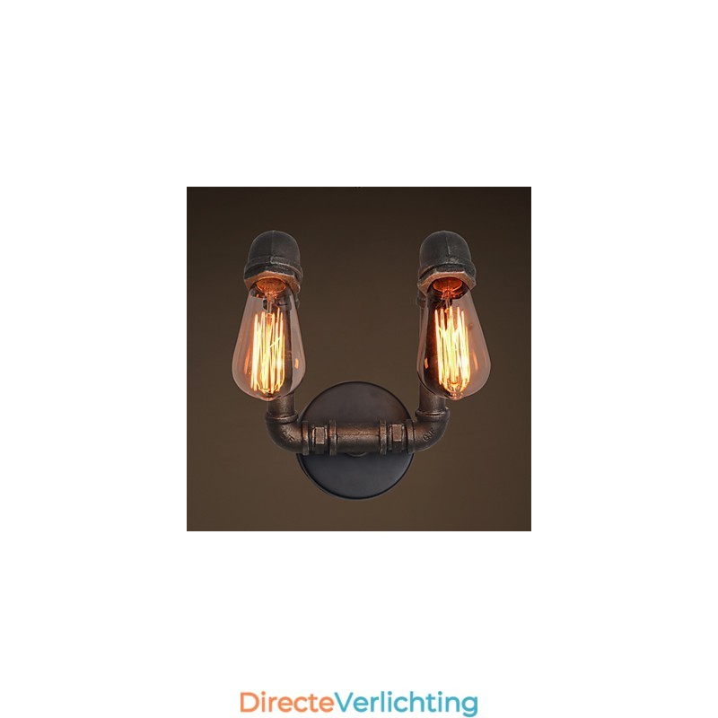 Retro metalen wandlamp voor koffieshop
