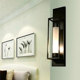 Wandlampen Wandlampen Rustieke Lodge Metalen Eetkamer Slaapkamer Leeskamer Metaal+Glas