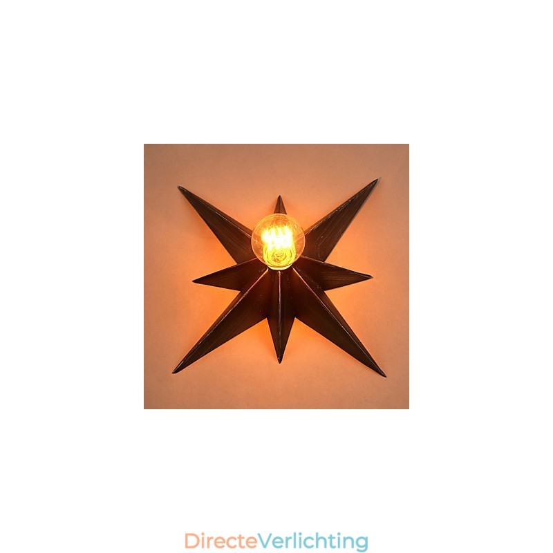 Korte Vijfpuntige Ster Verlichting Gepersonaliseerde Moderne Wandlamp Kinderhuisvestingslampen