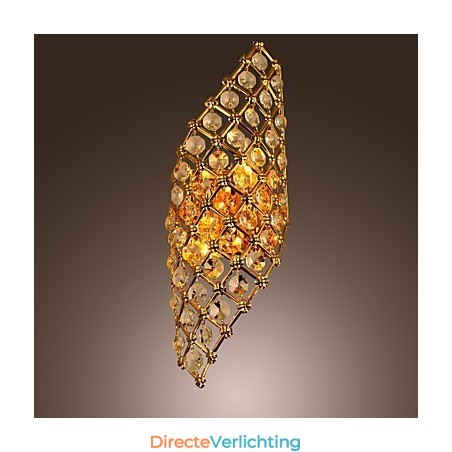 Artistieke Kristallen Wandlamp met 2 Lampen Artistieke Kristallen Wandlamp met 2 Lampen