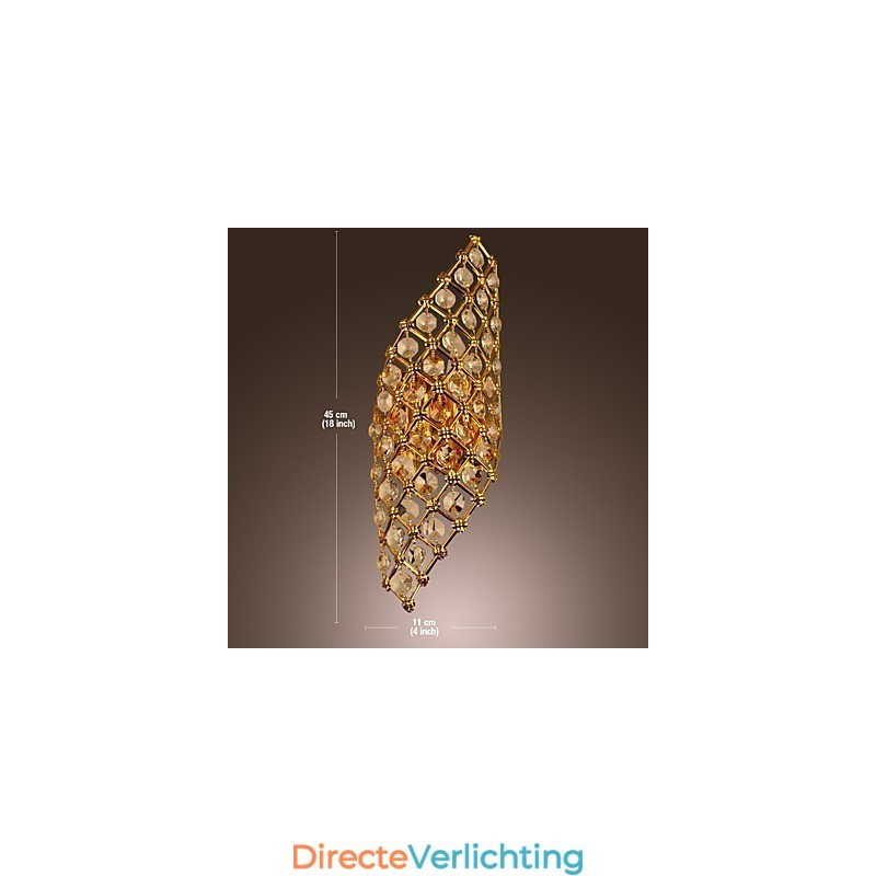 Artistieke Kristallen Wandlamp met 2 Lampen