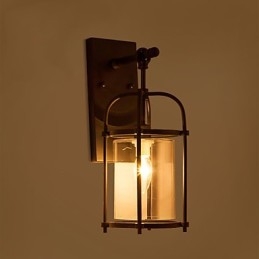 Creatieve industriële look lampen Noord-Amerikaanse stijl wandlampen met Edison Flute lamp binnenin bardecoratieverlichting