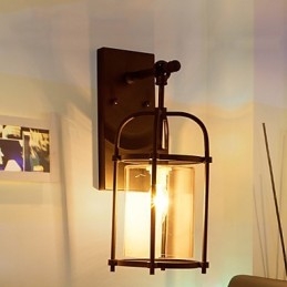 Creatieve industriële look lampen Noord-Amerikaanse stijl wandlampen met Edison Flute lamp binnenin bardecoratieverlichting