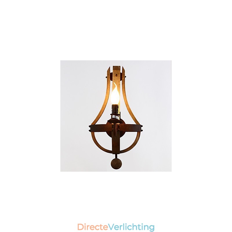 Mini Stijl Wandlampen Rustiek Lodge Hout Bamboe