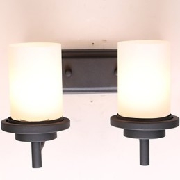 2*Retro Iron Classic Stijl Wandlamp in Schilderproces met Matglas