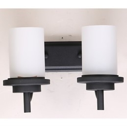 2*Retro Iron Classic Stijl Wandlamp in Schilderproces met Matglas