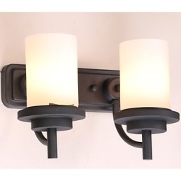2*Retro Iron Classic Stijl Wandlamp in Schilderproces met Matglas