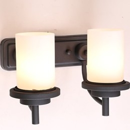 2*Retro Iron Classic Stijl Wandlamp in Schilderproces met Matglas