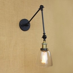 Antieke bronzen decoratieve wandlamp