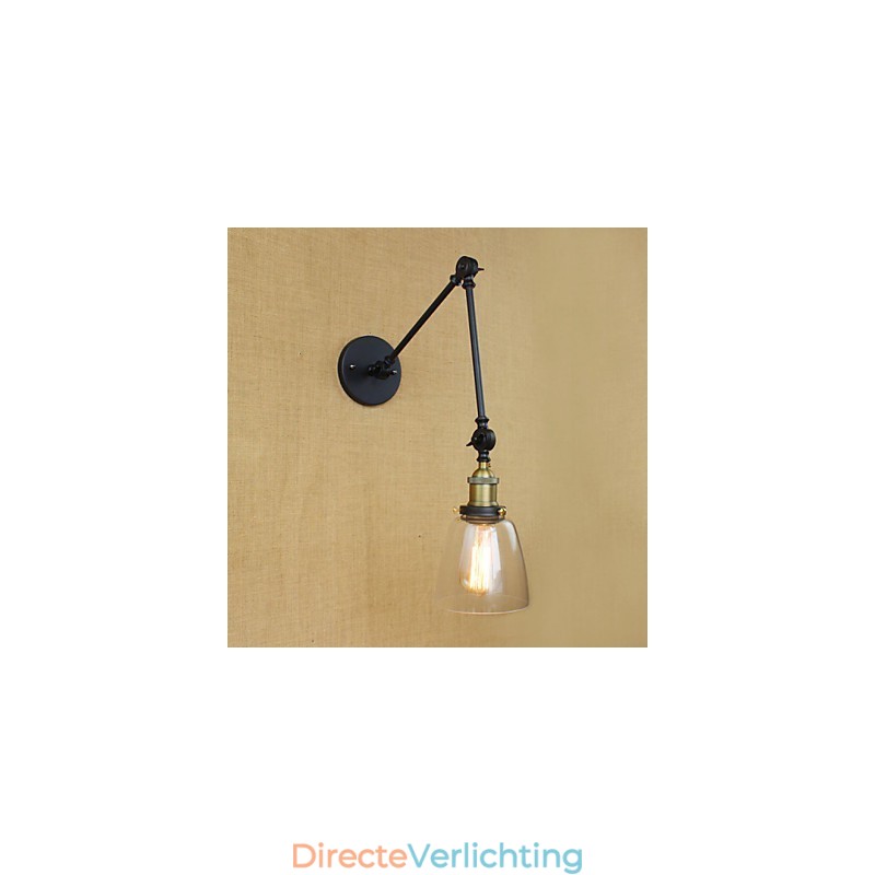 Antieke bronzen decoratieve wandlamp