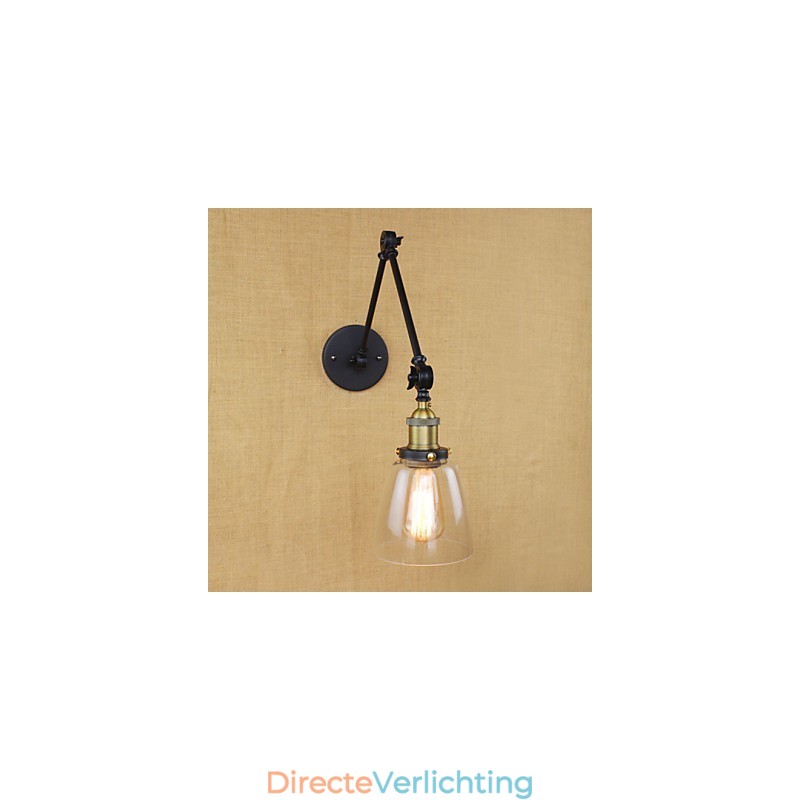 Antieke bronzen decoratieve wandlamp