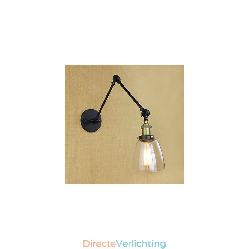 Antieke bronzen decoratieve wandlamp