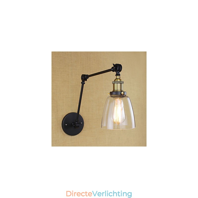 Antieke bronzen decoratieve wandlamp