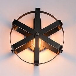 Nieuwe Vintage Stijl Industriële Ronde Wandlamp Balkon Loft Entree Hal Slaapkamer Wandlamp