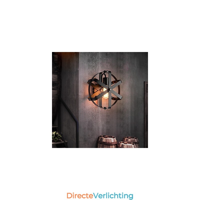 Nieuwe Vintage Stijl Industriële Ronde Wandlamp Balkon Loft Entree Hal Slaapkamer Wandlamp