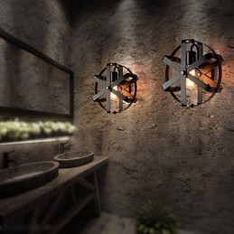 Nieuwe Vintage Stijl Industriële Ronde Wandlamp Balkon Loft Entree Hal Slaapkamer Wandlamp