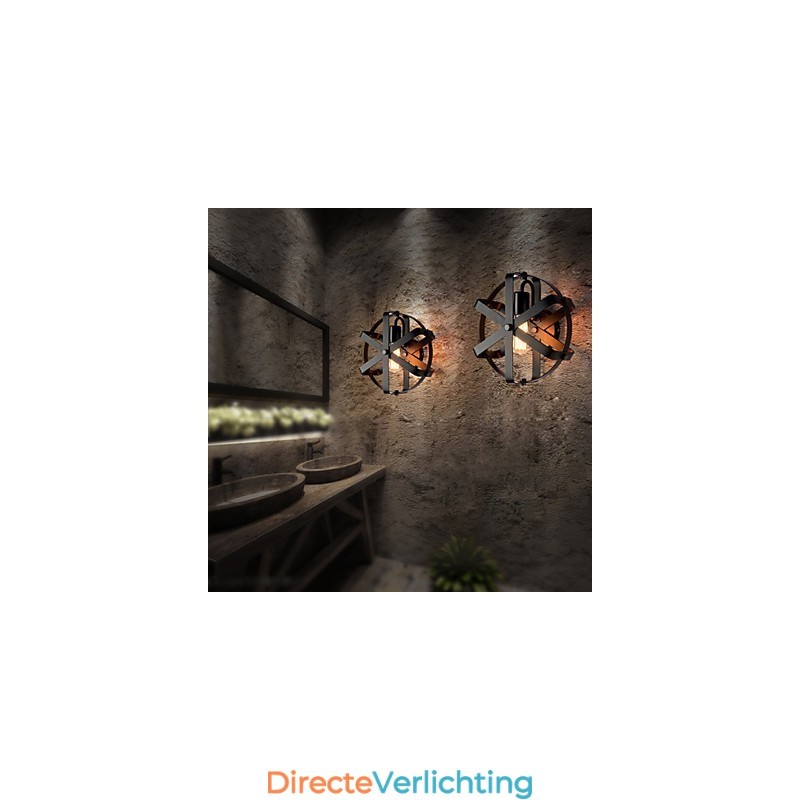 Nieuwe Vintage Stijl Industriële Ronde Wandlamp Balkon Loft Entree Hal Slaapkamer Wandlamp
