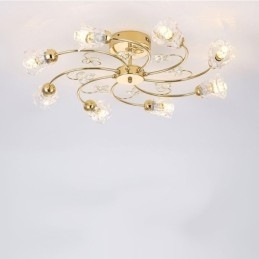 Artistieke aluminium inbouwlampen met kristallen