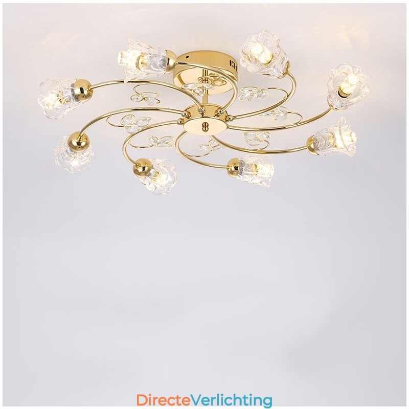 Artistieke aluminium inbouwlampen met kristallen