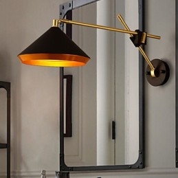 Landelijk Industrieel Wind Herstellend Oude Manieren Smeedijzeren Tuimelschakelaar Gevouwen Wandlamp Verlichting