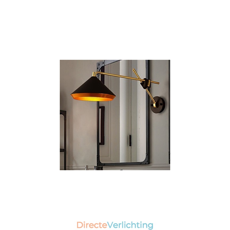 Landelijk Industrieel Wind Herstellend Oude Manieren Smeedijzeren Tuimelschakelaar Gevouwen Wandlamp Verlichting