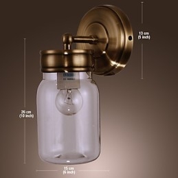 Rustieke wandlamp in flesvorm