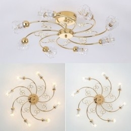Artistieke aluminium inbouwlampen met kristallen