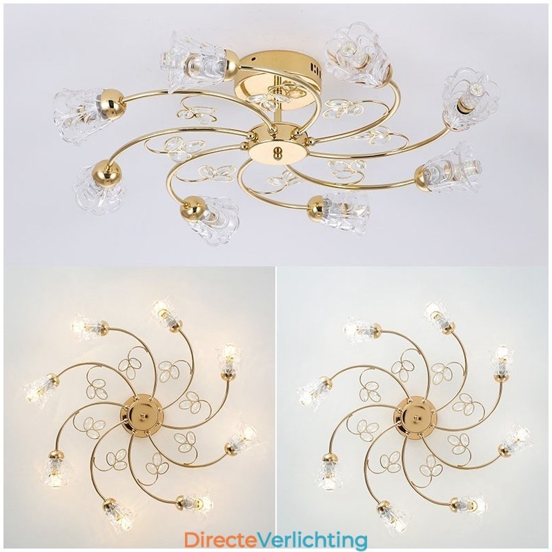 Artistieke aluminium inbouwlampen met kristallen