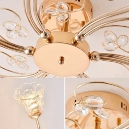 Artistieke aluminium inbouwlampen met kristallen