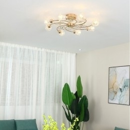 Artistieke aluminium inbouwlampen met kristallen