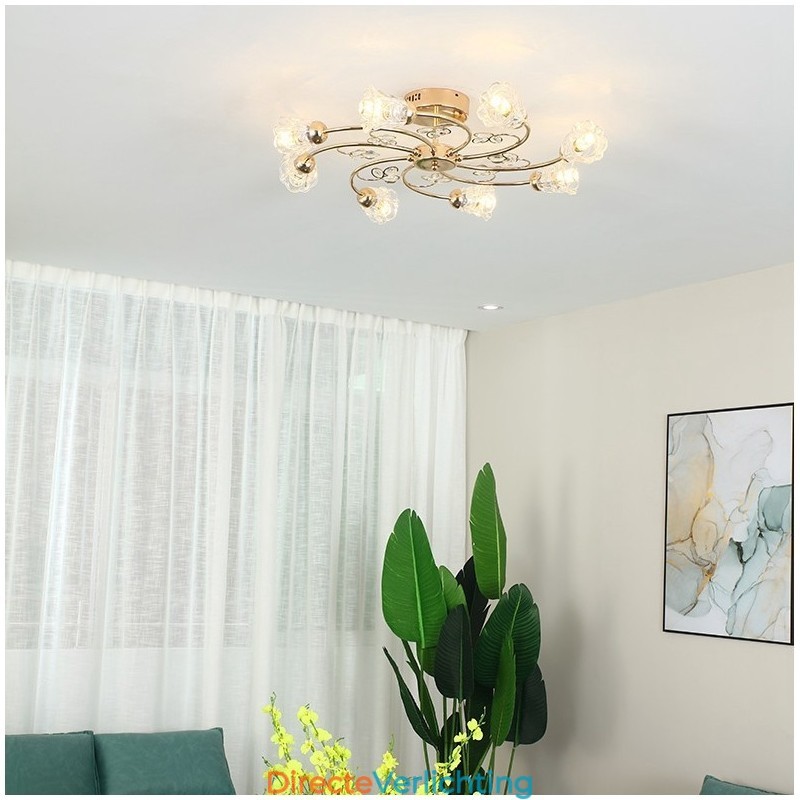 Artistieke aluminium inbouwlampen met kristallen
