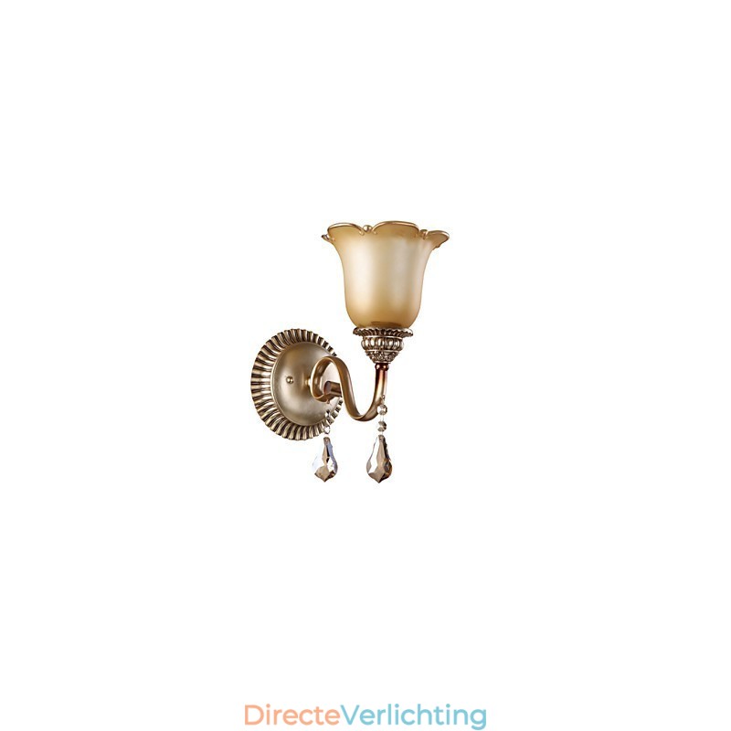 Europa Type Herstel van oude manieren Smeedijzer Slaapkamer Kristalglas Wandlamp Licht