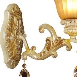 Europa Type Herstellende Oude Manieren Smeedijzer Slaapkamer Kristal Glas Wandlamp Licht