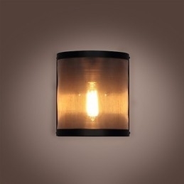 Vintage Stijl Eenvoud stalen gaas en metalen wandlamp Woonkamer Hal Zolder Garage Kelder Wandlamp