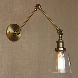 Retro Vintage Exclusieve Hotel Lobby Slaapkamer Nachtkastje RACK Antieke Bronzen Decoratieve Wandlamp