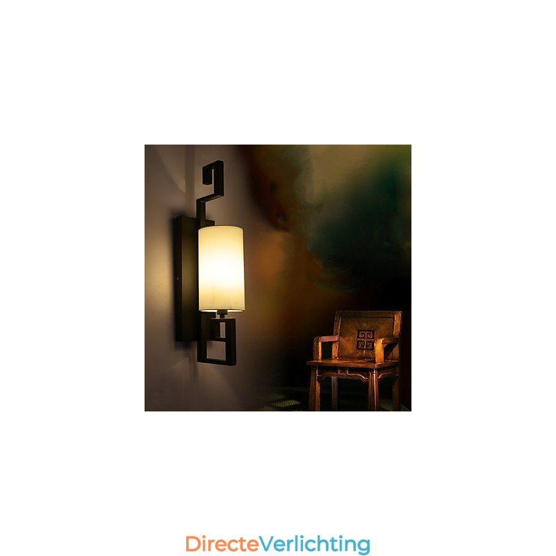 Moderne Amerikaanse Stijl Antieke Lamp Woonkamer Slaapkamer Hotelkamers Witte Stoffen Wandlamp