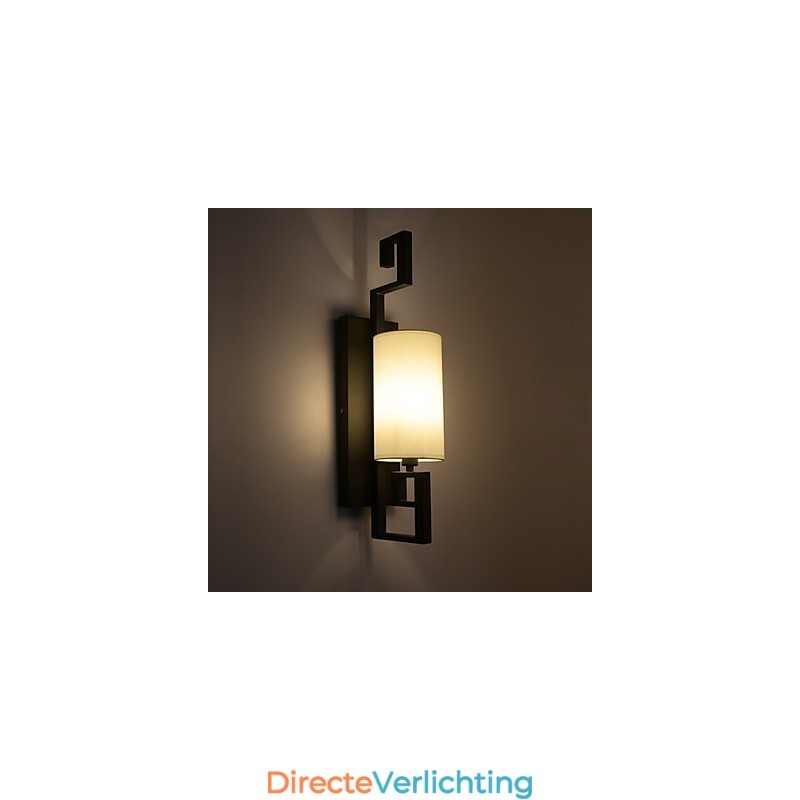 Moderne Amerikaanse Stijl Antieke Lamp Woonkamer Slaapkamer Hotelkamers Witte Stoffen Wandlamp