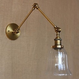 Amerikaans Land Milaan Nordic Brons Plating Glas Dubbele Arm Lange Arm Van Het Balkon Muurdecoratie