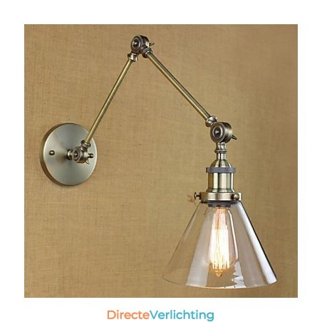 IJzeren Plating Brons Bar Gangpad Eetkamer Hotel Vintage IJzeren Arm Glazen Wandlamp Verlichting IJzeren Plating Brons Bar Gangpad Eetkamer Hotel Vintage IJzeren Arm Glazen Wandlamp Verlichting