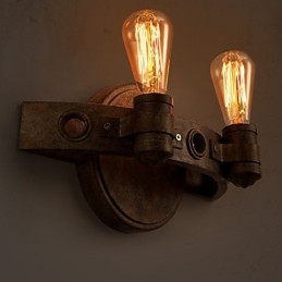 Amerikaanse creatieve restauratie van oude manieren smeedijzeren volle maan kapmessen wandlamp lichten